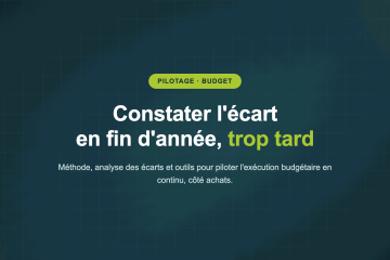 Constater l'écart en fin d'année, trop tard — Méthode, analyse des écarts et outils pour piloter l'exécution budgétaire en continu, côté achats.