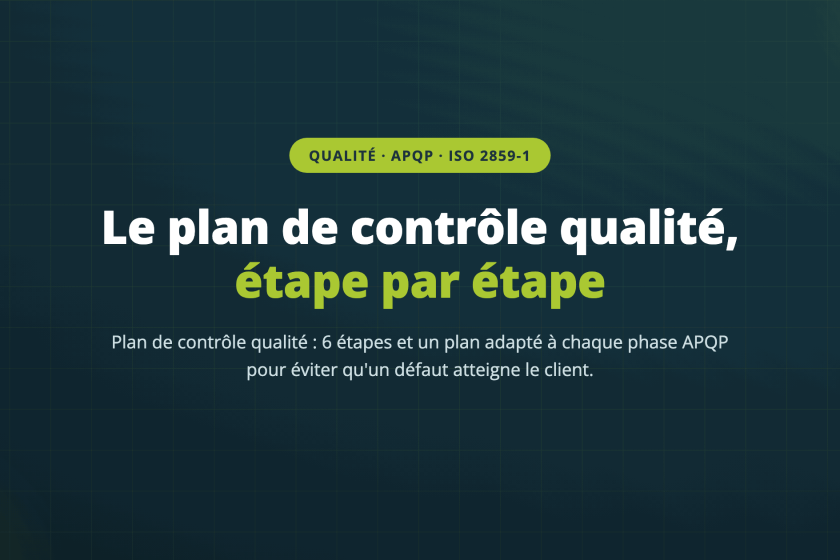 Plan de contrôle qualité - Axiscope